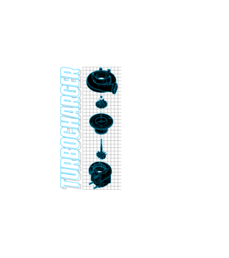 Turbocharger - Turbófeltöltő minta fekete pólón