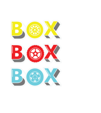 Box - (Forma 1 - Autóverseny) minta fekete pólón