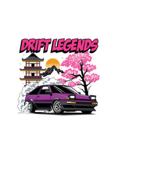 Toyota AE86 - Drift Legends minta fehér pólón