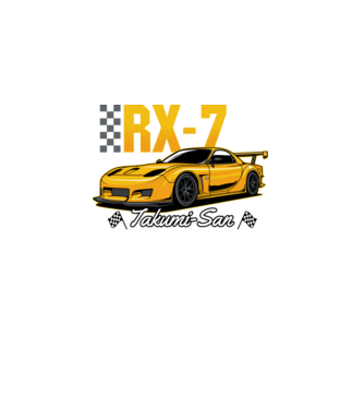 Mazda RX-7 minta fekete pólón