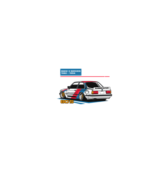 BMW E30 minta fekete pólón