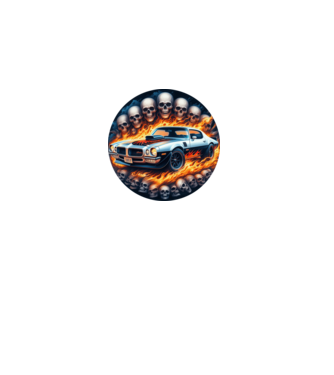 Muscle Car - Izomautó minta khaki pólón