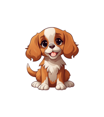 Aranyos kutya - Cavalier King Charles Spániel minta homokszín pólón
