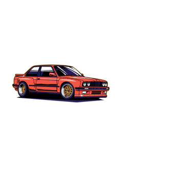 BMW E30 minta fekete pólón