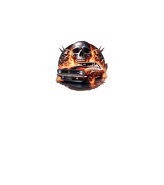 Muscle Car - Izomautó minta királykék pólón