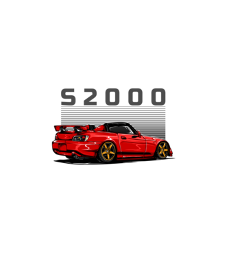 Honda S2000 minta fekete pólón