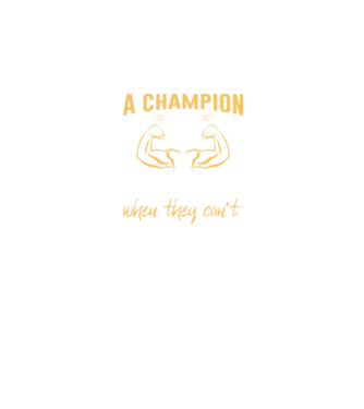 A Champion Is Someone Who Gets Up When They Can't  minta fekete pólón