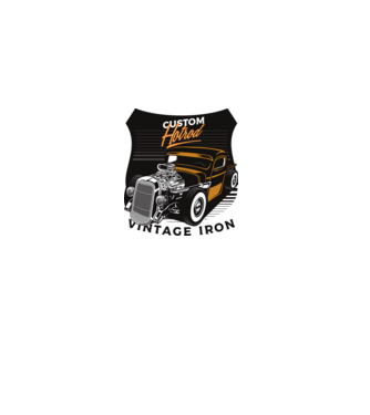 Hot Rod minta szürke pólón