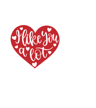 I Like You A Lot - Nagyon kedvellek minta fekete pólón