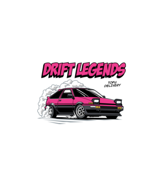 Toyota AE86 - Drift Legends minta fekete pólón