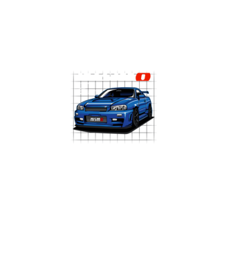 Nissan Skyline Nismo minta fekete pólón