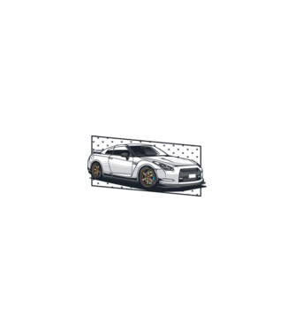 Nissan Skyline R35 minta homokszín pólón