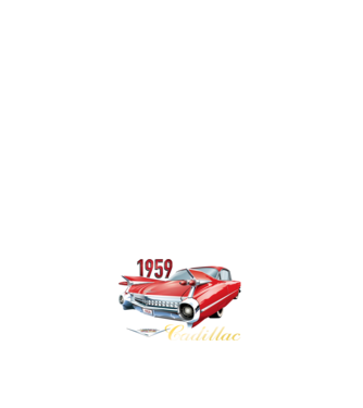 Cadillac 1959 minta sötétkék pólón