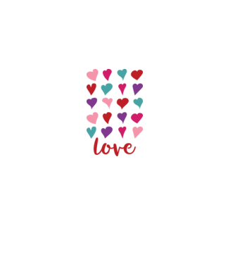 Love - Szerelem, Szeretet minta fekete pólón