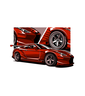 Nissan GT-R   minta fehér pólón