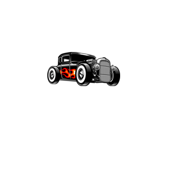 Hot Rod minta szürke pólón