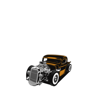 Hot Rod minta homokszín pólón