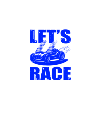 Let's Race - Versenyezzünk! minta fehér pólón