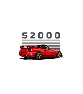 Honda S2000 minta fekete pólón