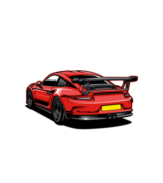 Porsche 911 GT3 minta fehér pólón