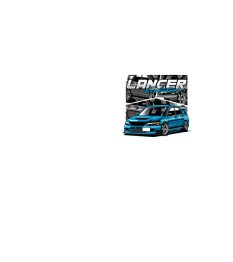 Mitsubishi Lancer Evo minta neonsárga pólón