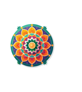 Mandala minta fekete pólón