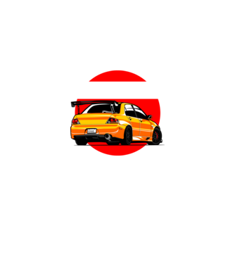 Mitsubishi Lancer Evo  minta fekete pólón