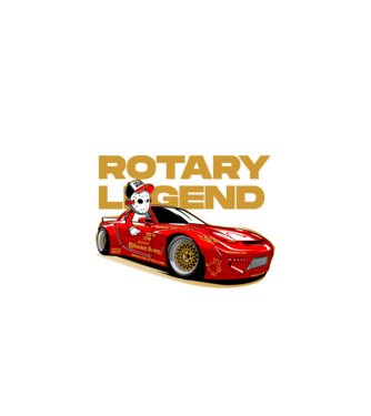 Mazda RX-7 - Rotary Legend minta fekete pólón