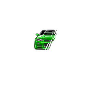 Nissan Skyline GTR R34 minta fekete pólón