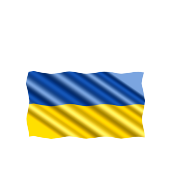 Ukrajna zászló minta fehér pólón
