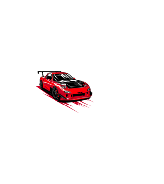 Mazda RX-7 minta fekete pólón