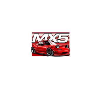 Mazda MX-5 minta szürke pólón