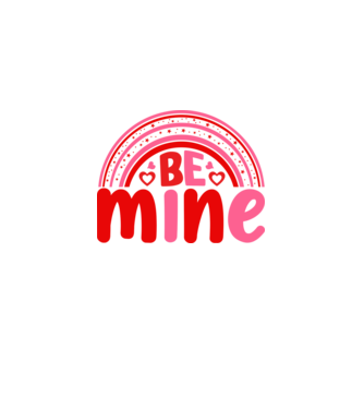 Be Mine - Légy az enyém  minta fekete pólón
