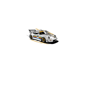 Porsche 964 minta fekete pólón