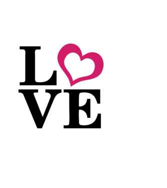 Love - Szerelem, Szeretet minta világoskék pólón