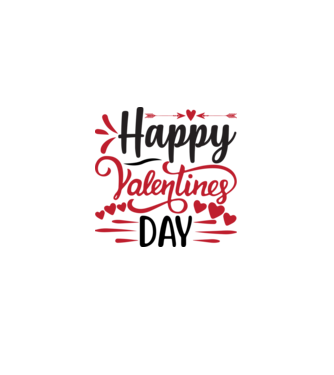 Happy Valentine's Day - Boldog Valentin-napot!  minta fehér pólón