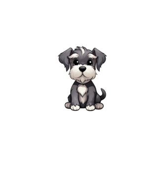 Aranyos kutya - Törpe Schnauzer minta fehér pólón