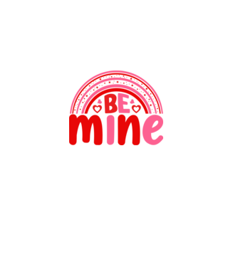Be Mine - Légy az enyém  minta fekete pólón
