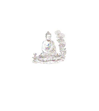 Buddha minta királykék pólón