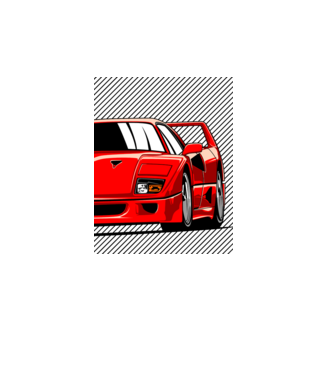 Ferrari F40  minta fehér pólón