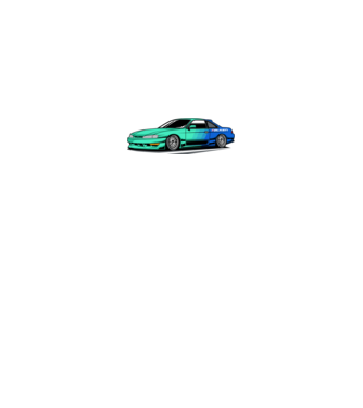 Nissan Silvia S14 minta királykék pólón