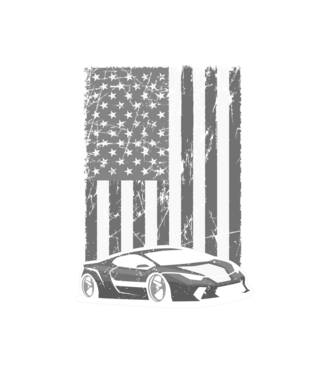 Amerikai autó minta fekete pólón