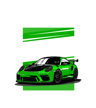 Porsche 911 GT3 minta fehér pólón