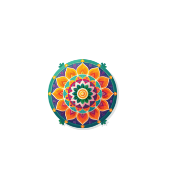 Mandala minta fekete pólón