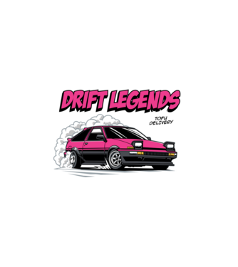 Toyota AE86 - Drift Legends minta fekete pólón