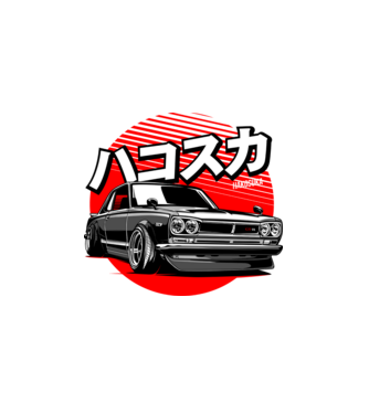 Nissan Skyline GT-R Hakosuka minta fehér pólón