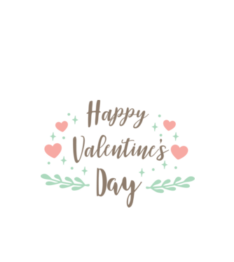 Boldog Valentin-napot - Happy Valentines Day! minta fekete pólón