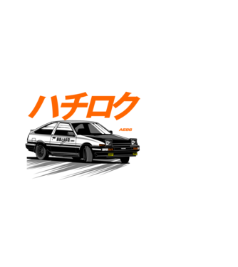 Toyota Sprinter Trueno AE86  minta fekete pólón