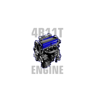 Mitsubishi 4B11T Engine (motor)  minta fekete pólón