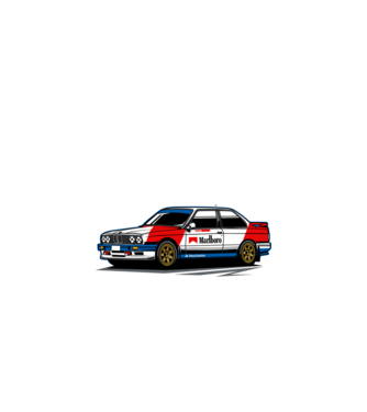 BMW E30 minta fekete pólón